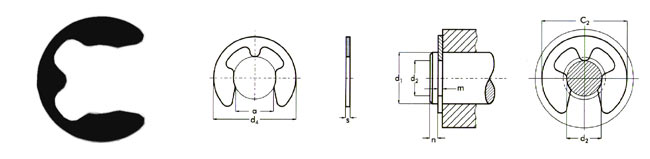 Anillos de Retención Tipo N - para Ejes